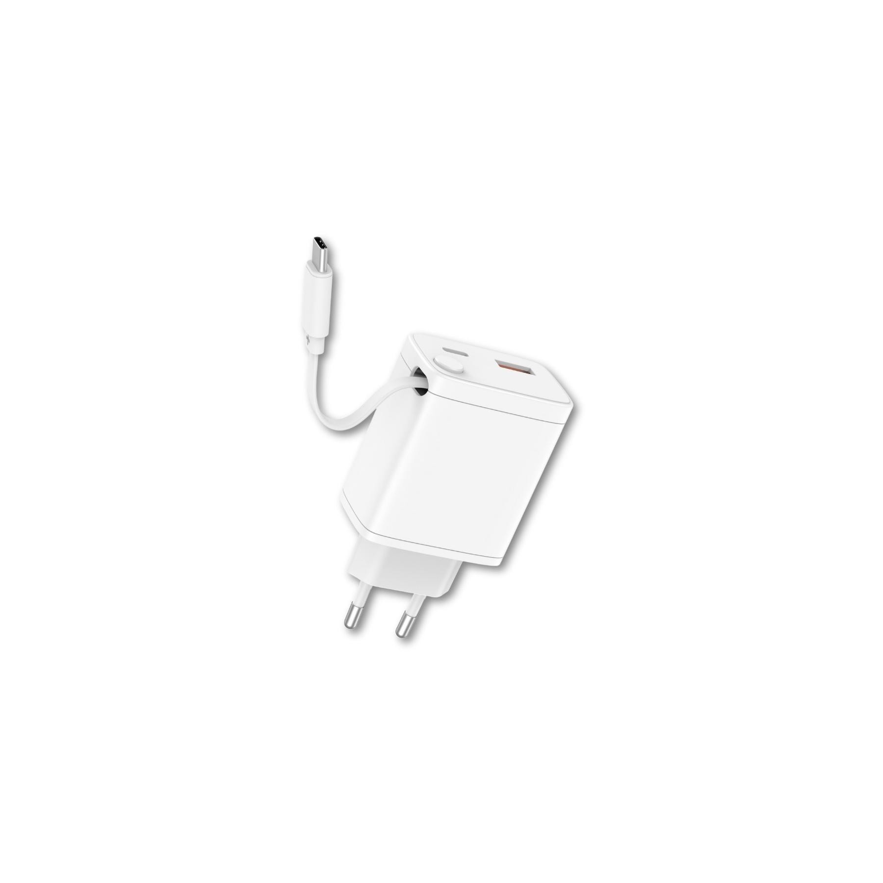Cargador Qcharx Juno 3A 20W 2 Puertos Usb + Tipo C + Cable T