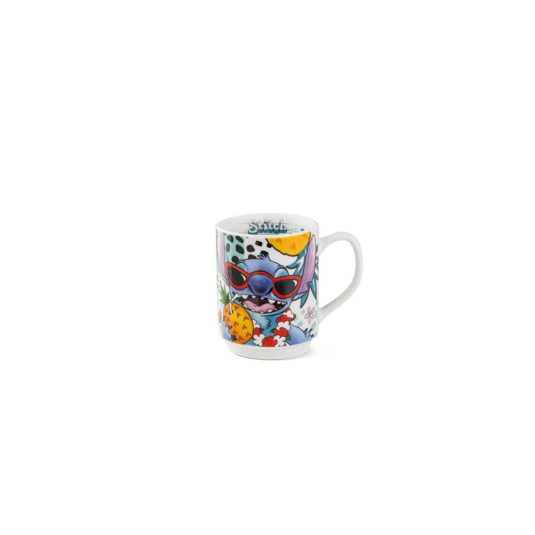 Taza Apilable Blanca Stitch