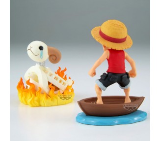 Figura Luffy & Going Merry Log Stories One Piece 8cm