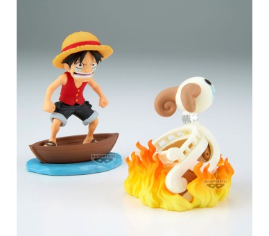 Figura Luffy & Going Merry Log Stories One Piece 8cm