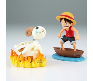Figura Luffy & Going Merry Log Stories One Piece 8cm