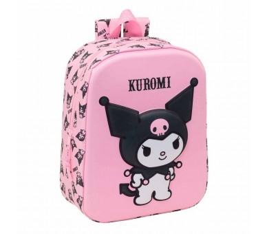 Mochila 3D Kuromi Hello Kitty 27cm