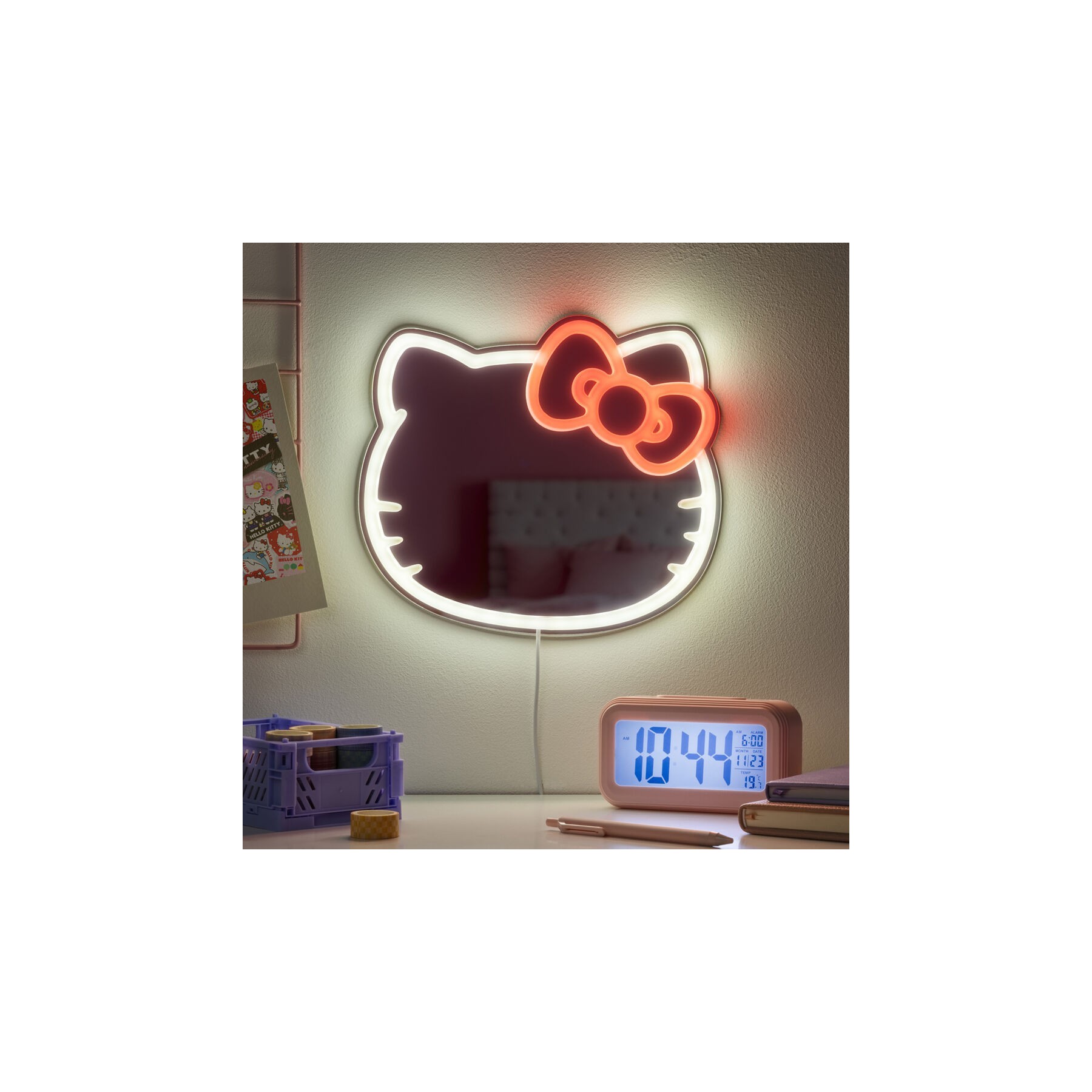Espejo Led Neon Hello Kitty