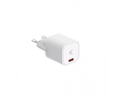 Ksix Gan Usb-C Blanco / Cargador De Pared Mini 30W