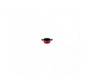 Olla Con Tapa Cristal Magefesa K2 Rojo 24 Acero Antiadherent