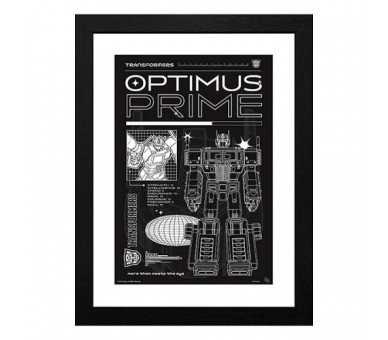 Transformers Framed Print: Optimus Schematic 30x40cm