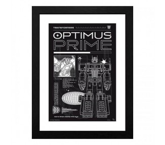 Transformers Framed Print: Optimus Schematic 30x40cm