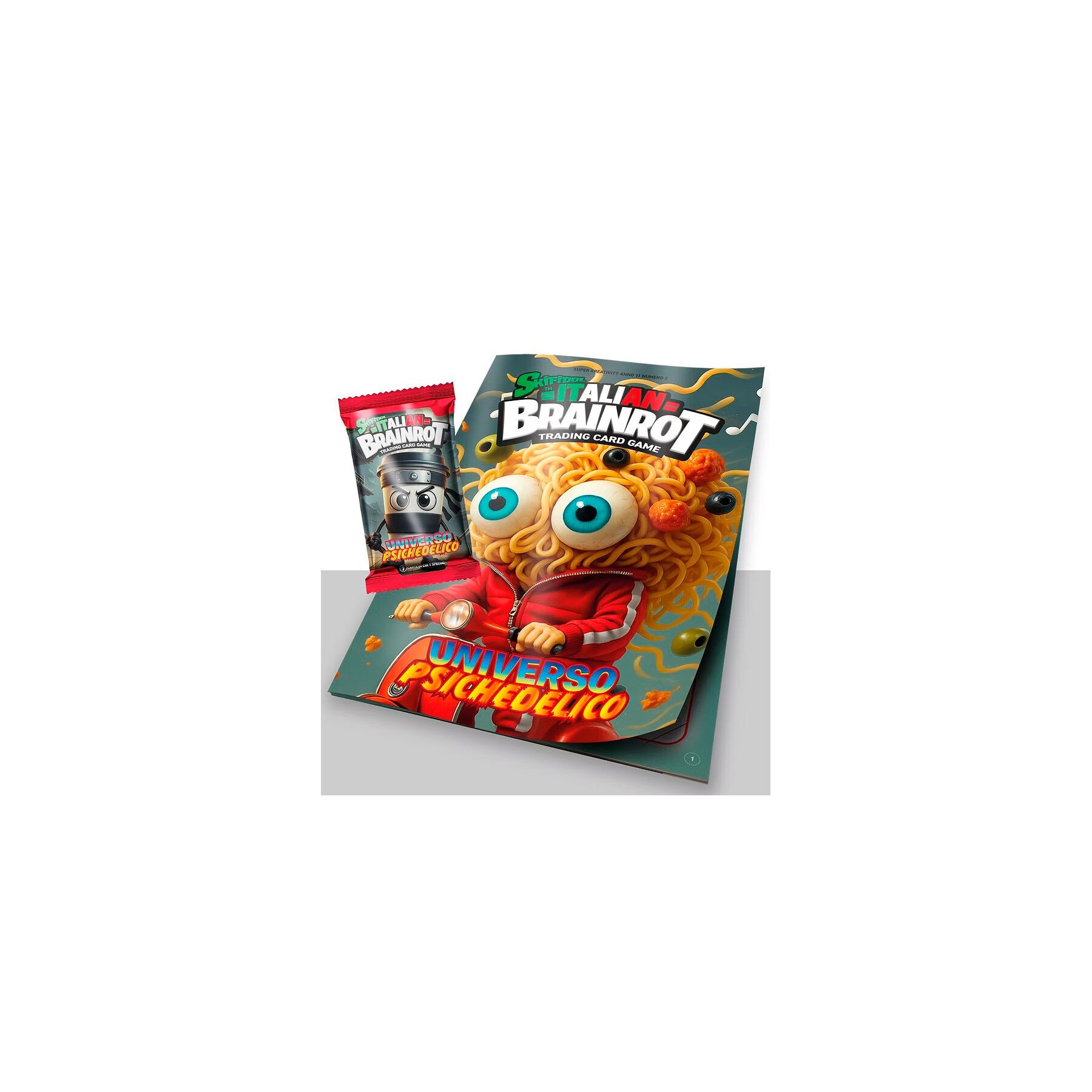 Album + Sobre de 7 cartas coleccionables Universo Psichedelico Skifidol Italian Brainrot Italiano