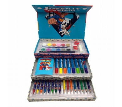 Maletin papeleria coloreable Superman DC Comics