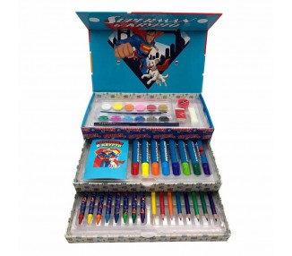 Maletin papeleria coloreable Superman DC Comics