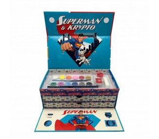 Maletin papeleria coloreable Superman DC Comics