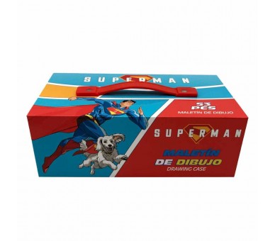 Maletin papeleria coloreable Superman DC Comics