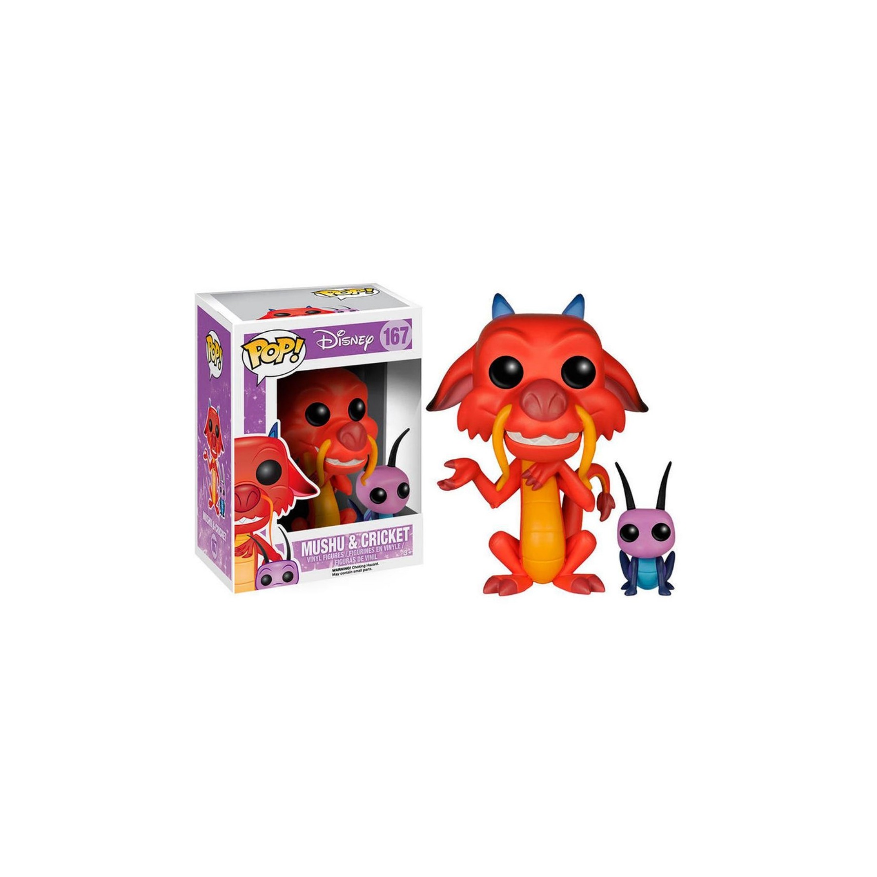 Figura Funko Pop Vinyl Disney Mulan Mushu & Cricket