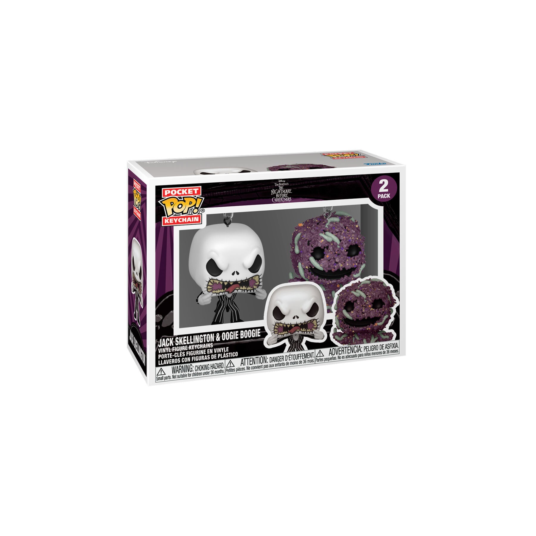 Blister 2 Llaveros Pocket Pop Disney Pesadilla Antes De Navi