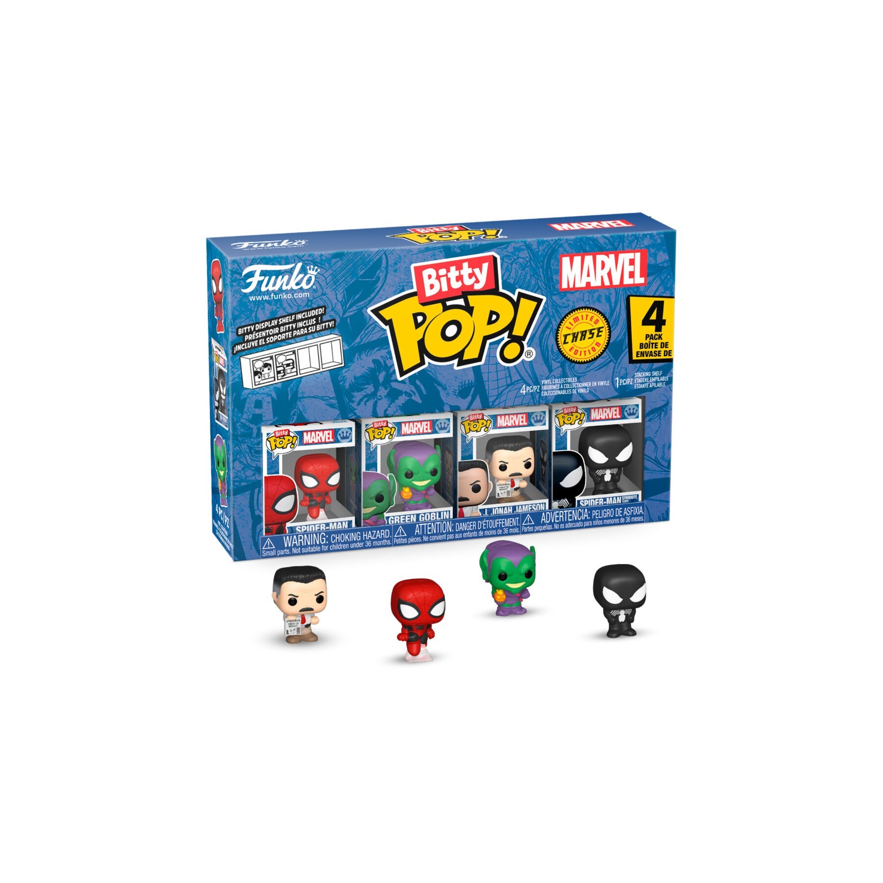 Blister 4 Figuras Bitty Pop Marvel Spider-Man