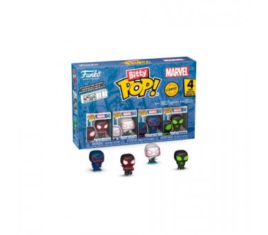 Blister 4 Figuras Bitty Pop Marvel Spider-Man Miles Morales
