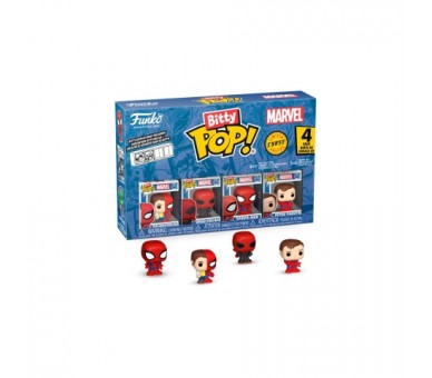Blister 4 Figuras Bitty Pop Marvel Spider-Man Parker Split