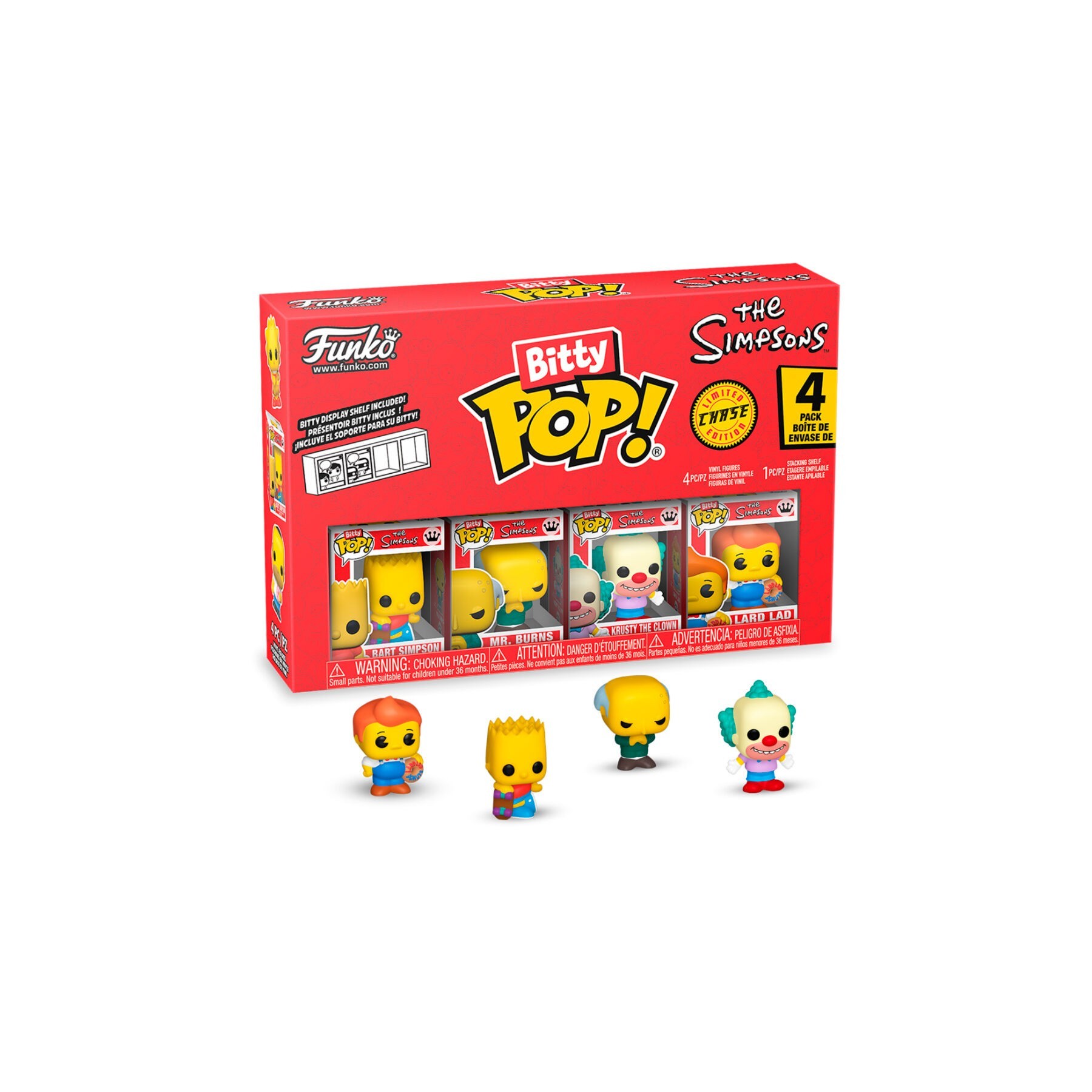 Blister 4 Figuras Bitty Pop Los Simpsons Bart