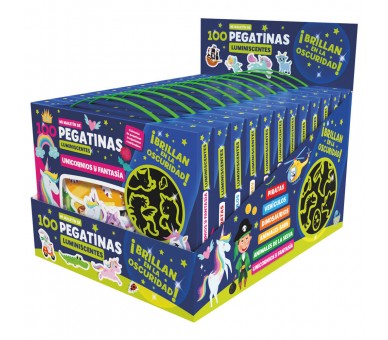 Maletin 100 pegatinas luminiscentes surtido