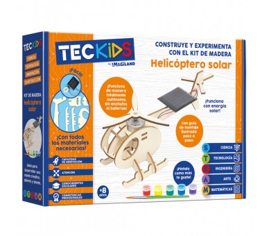 Maqueta Helicoptero Solar madera