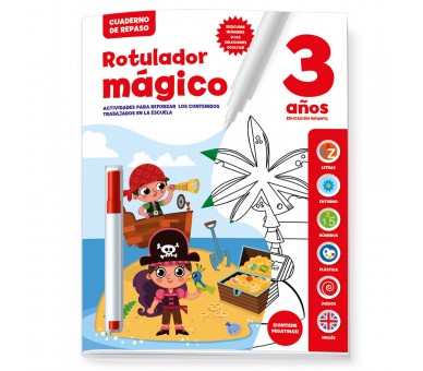 Cuaderno Repaso Rotulador Magico 3 años español