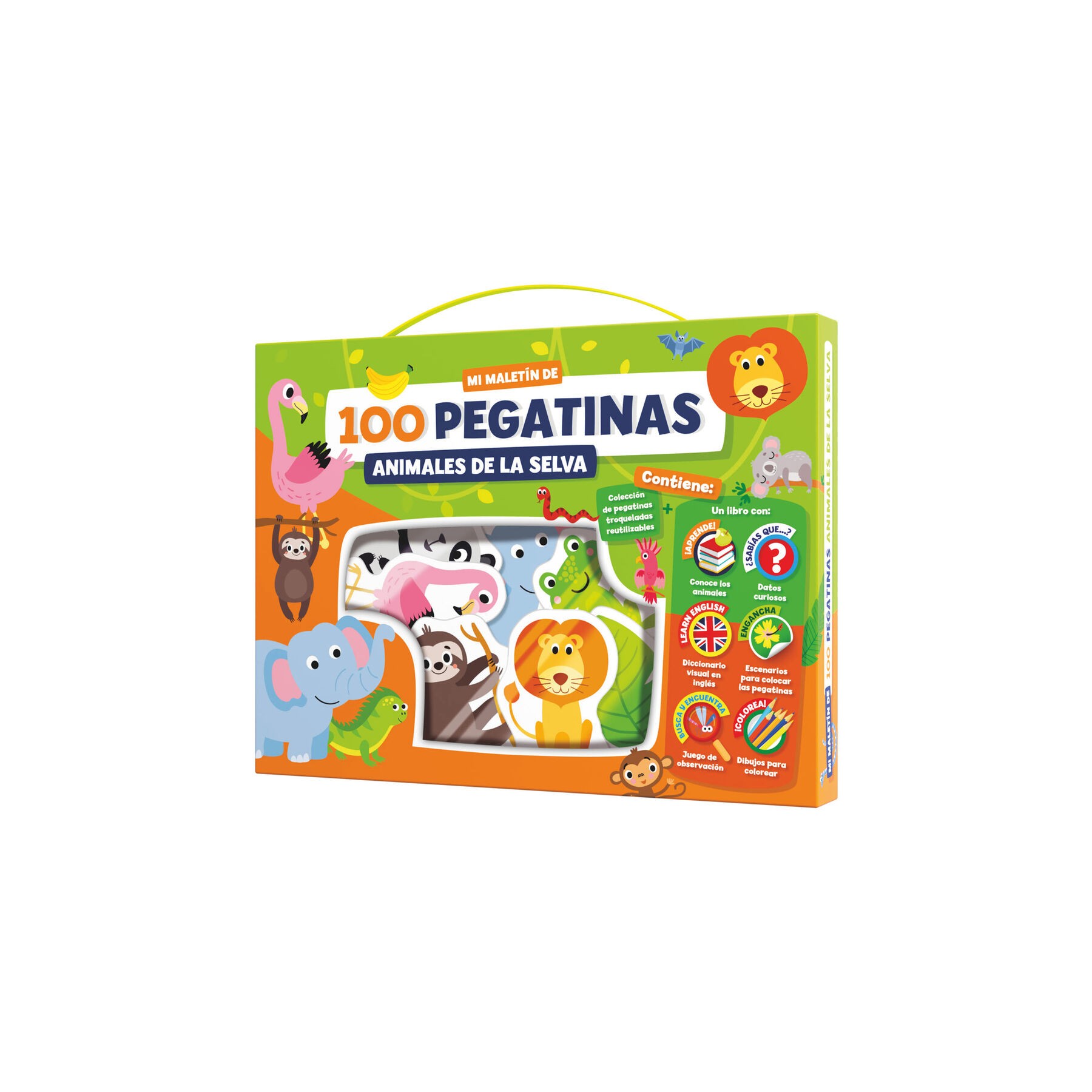 Maletin 100 pegatinas Animales de la Selva