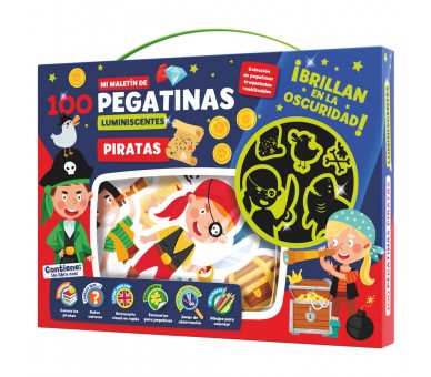 Maletin 100 pegatinas luminiscentes Piratas