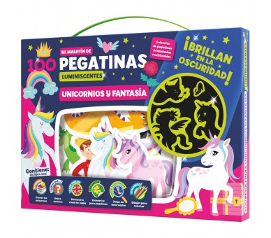 Maletin 100 pegatinas luminiscentes Fantasia