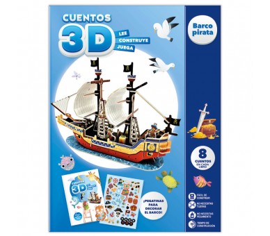 Cuento Imaginar y Consruir 3D Barco Pirata español