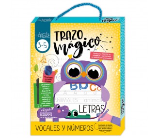 Set Caligrafia Relieve Vocales y Numeros español
