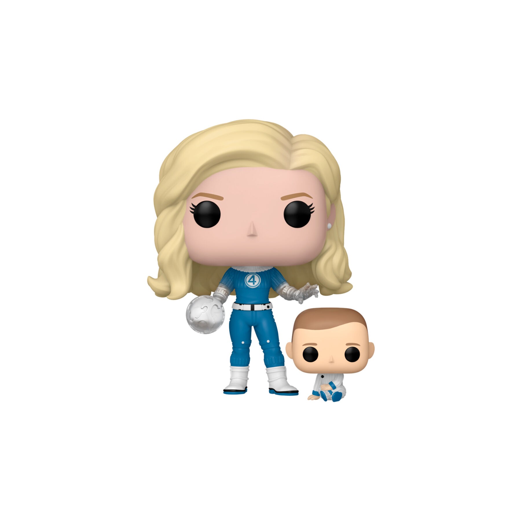 Figura POP Marvel Los 4 Fantasticos Mujer Invisible & Franklin