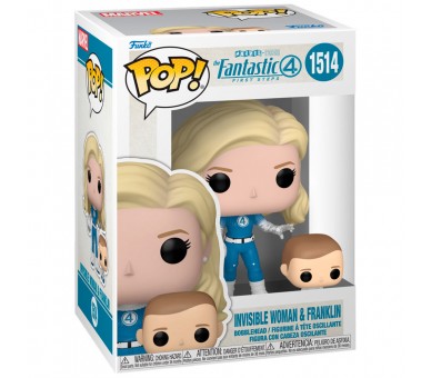 Figura POP Marvel Los 4 Fantasticos Mujer Invisible & Franklin