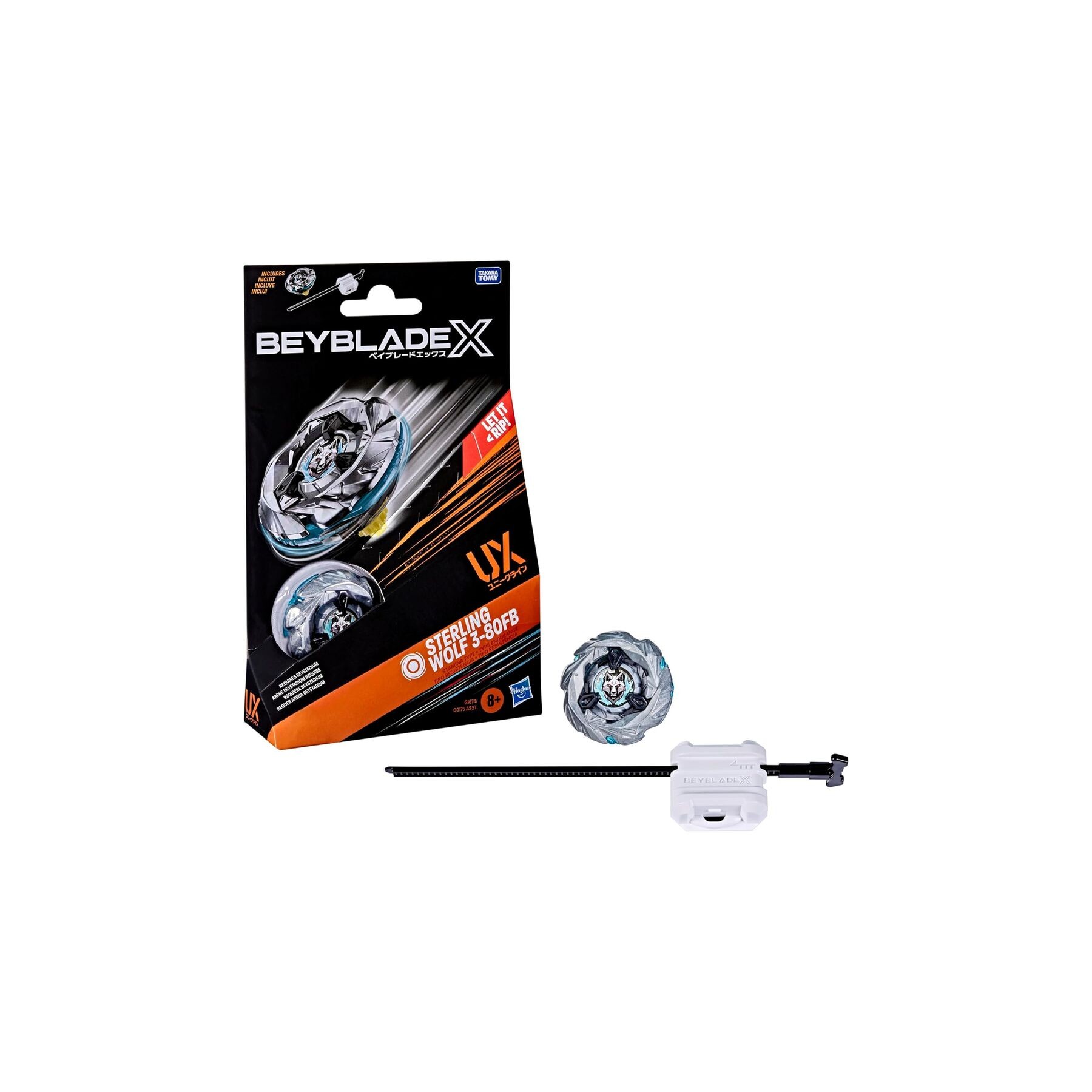 Kit inicial Sterling Wolf 3-80FB UX Beyblade X