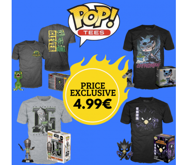 Pack oferta Funko figura POP + camiseta POP&Tee