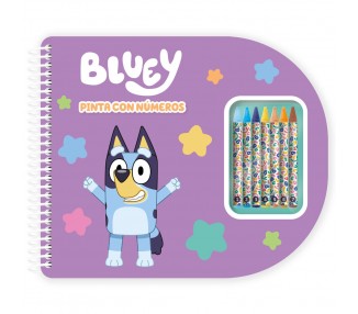 Libreta Pinta con Numeros Bluey