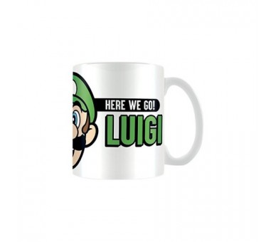 Taza Super Mario Here We Go Luigi