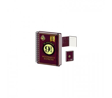 Cuaderno De Espiral A5 Andén 9 3/4 Y Escudo Hogwarts 21 X 15
