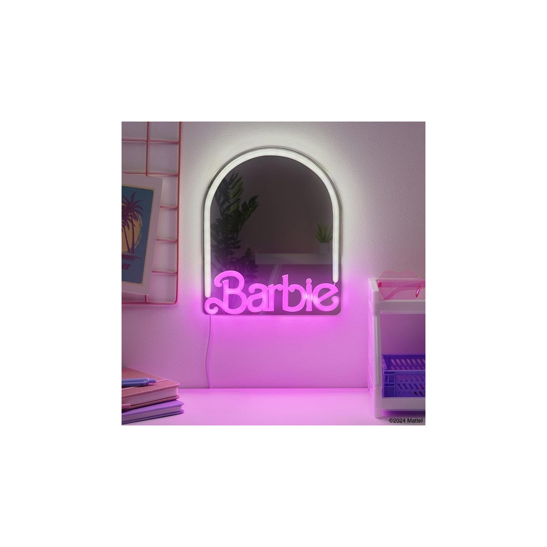 Espejo De Neón Led De Montaje En Pared Barbie