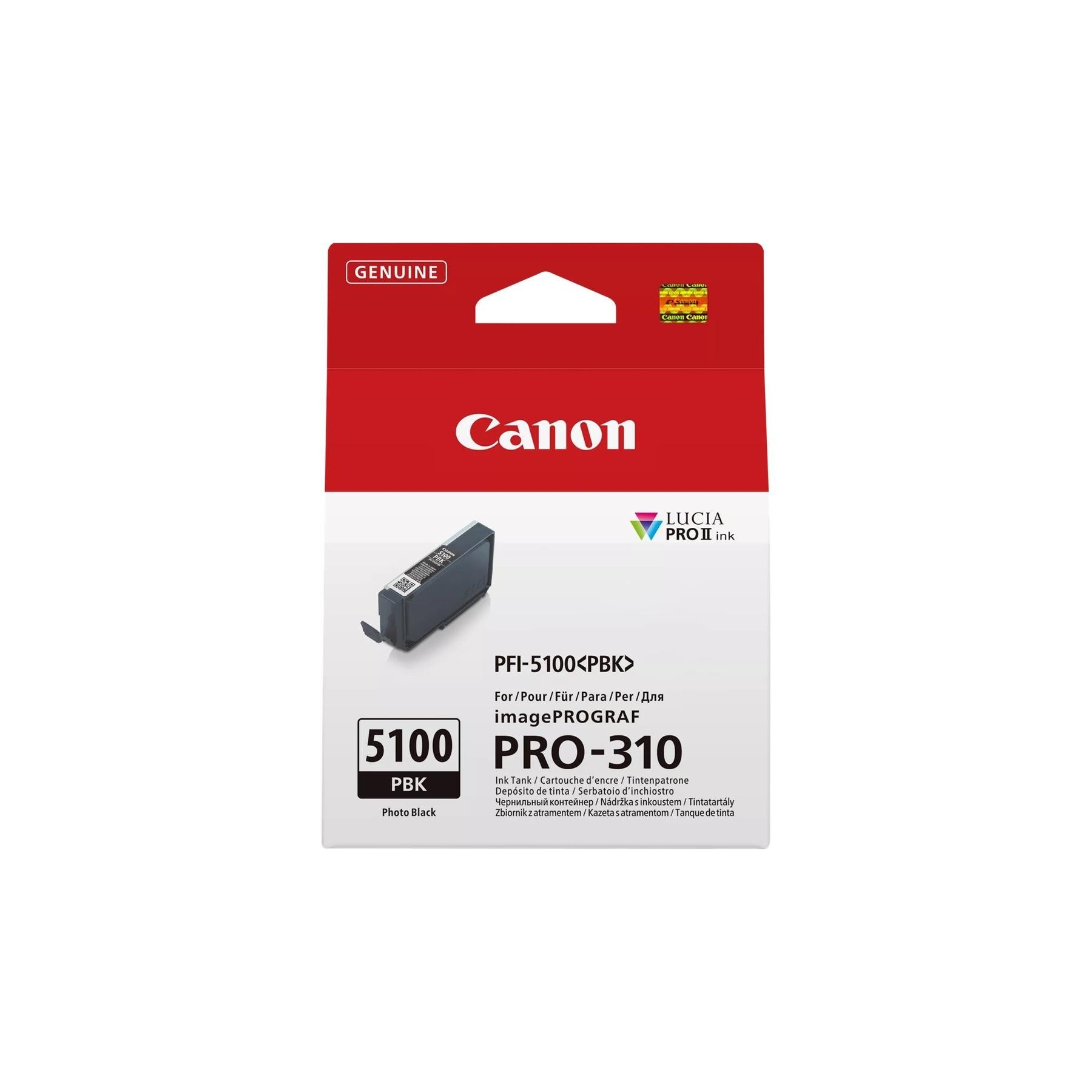 Cartucho Tinta Canon Pfi - 5100Pbk Negro Photo
