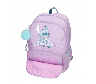 Mochila Lovely Stitch Disney 44cm adaptable