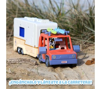 Set Coche familiar + Caravana Bluey