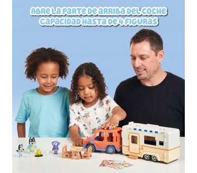 Set Coche familiar + Caravana Bluey