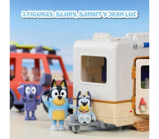 Set Coche familiar + Caravana Bluey