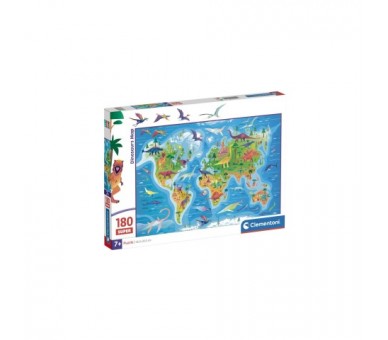 Puzzle Super Mapa Dinosaurios 180Pzs