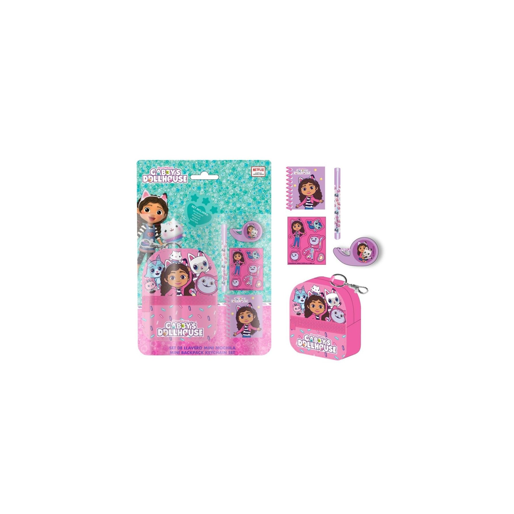 Set Papaleria Mini Mochila La Casa De Muã±Ecas De Gabby