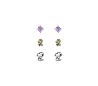Set 3 Pares De Pendientes Snoopy