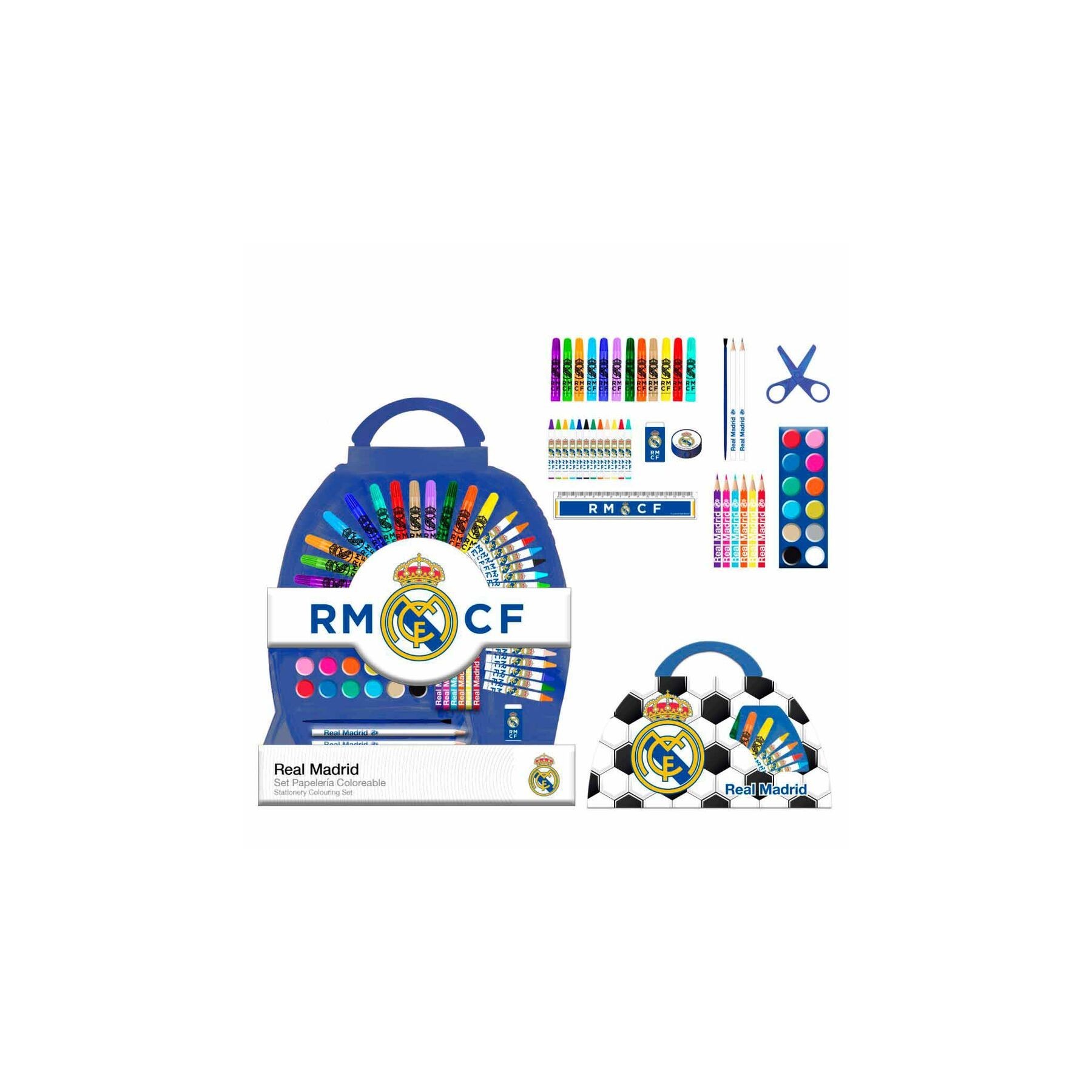 Set Papeleria Coloreable Real Madrid 50Pzs