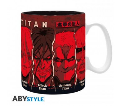 Attack on Titan Tazza 460ml Subli: All Titans