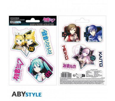 Hatsune Miku Stickers: 2 sheets Characters 16x11cm