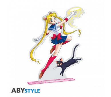 Sailor Moon Acryl Diorama: Sailor Moon & Luna 24cm